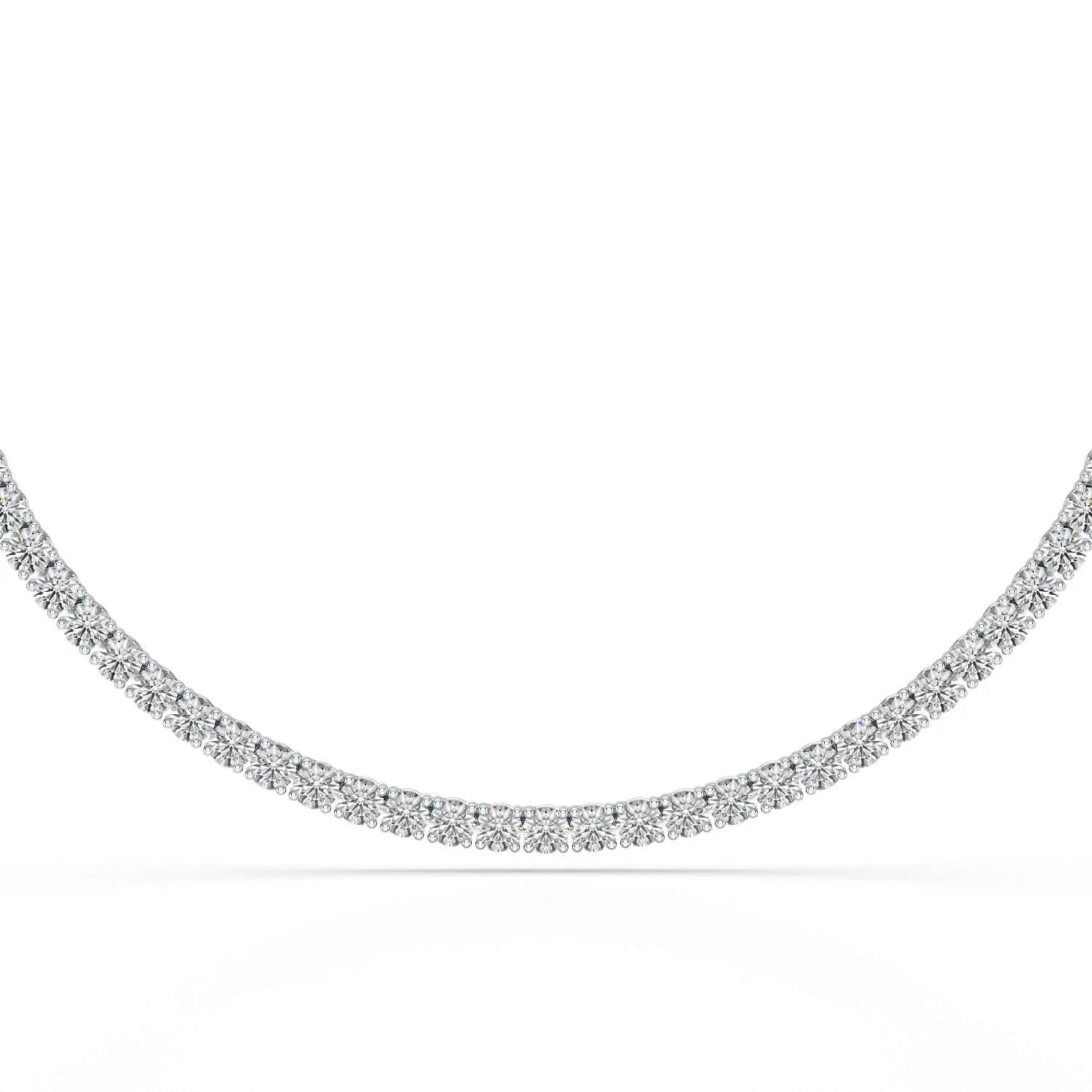 15.86 CT Round Brilliant Riviere Lab Diamond Necklace