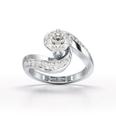 Lab Diamond Twist Design 1.61 CT Engagement Ring - Jama Jewels