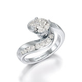 Lab Diamond Twist Design 1.61 CT Engagement Ring - Jama Jewels