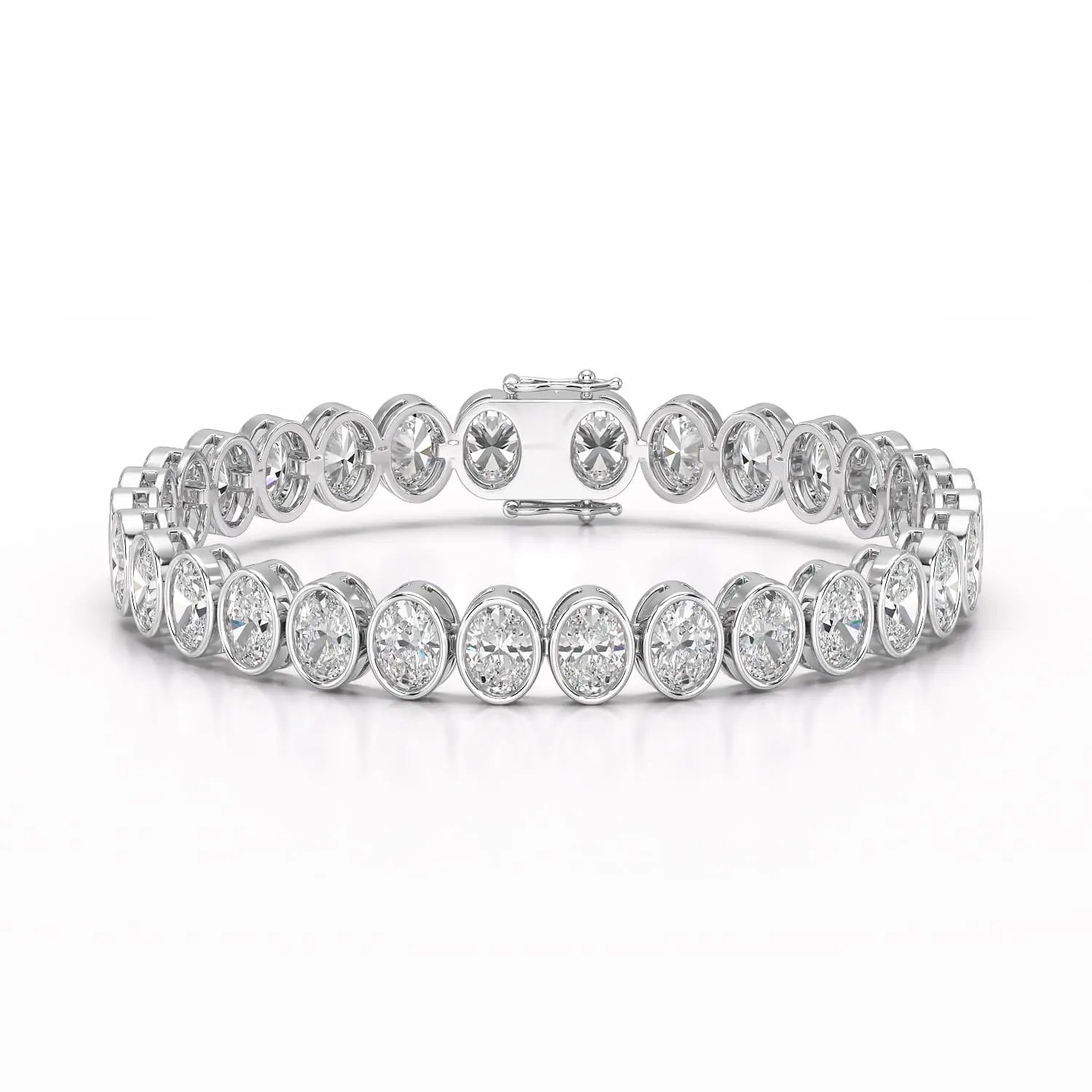16 CT Lab Diamond Oval Cut Tennis Bracelet Jama Jewels