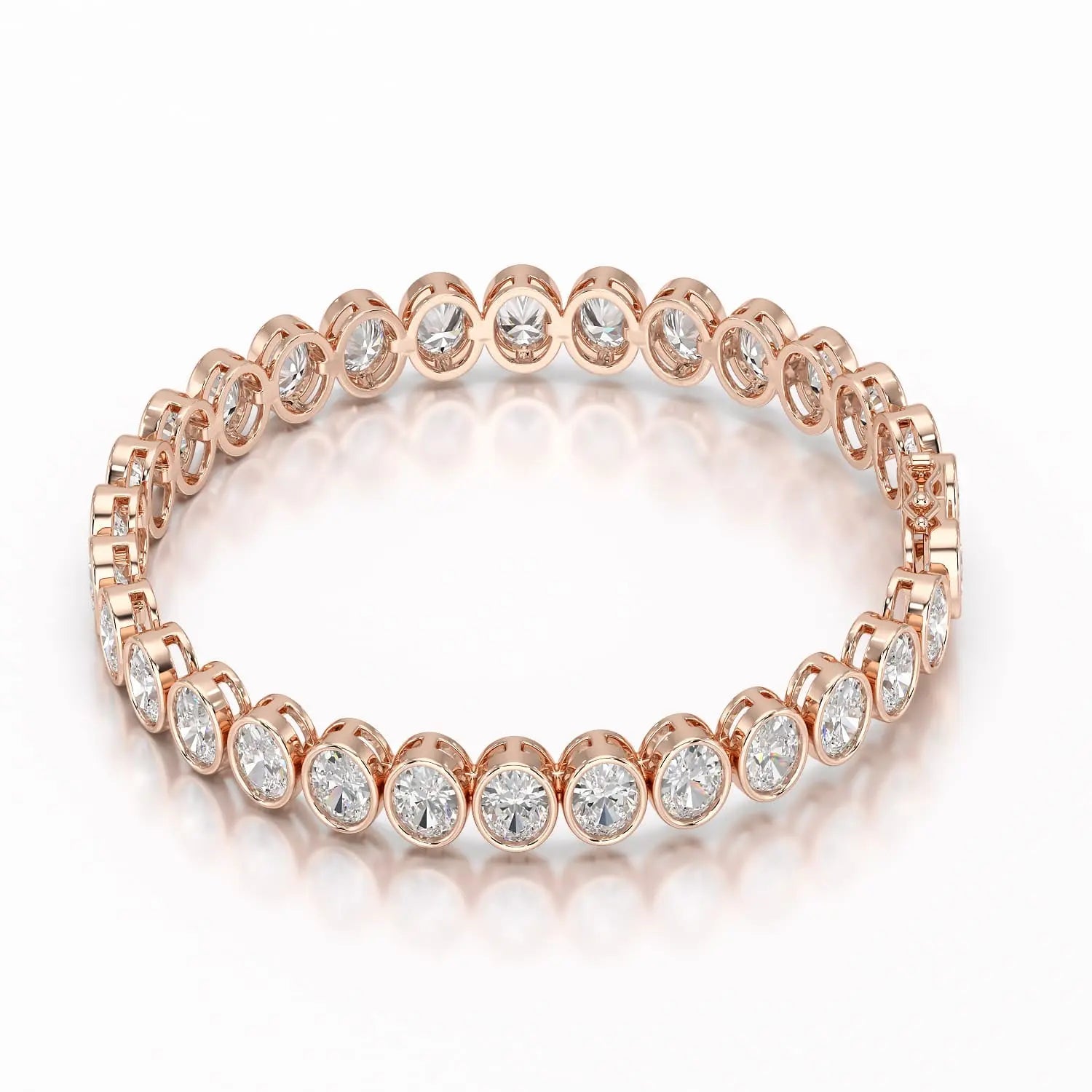 16 CT Lab Diamond Oval Cut Tennis Bracelet Jama Jewels