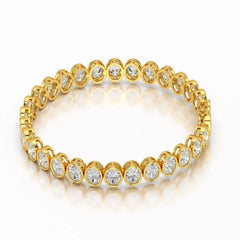 16 CT Lab Diamond Oval Cut Tennis Bracelet Jama Jewels