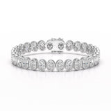 16 CT Lab Diamond Oval Cut Tennis Bracelet