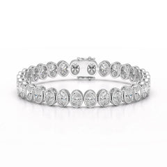 16 CT Lab Diamond Oval Cut Tennis Bracelet Jama Jewels
