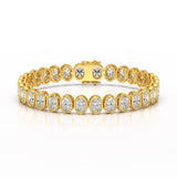 16 CT Lab Diamond Oval Cut Tennis Bracelet