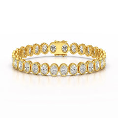 16 CT Lab Diamond Oval Cut Tennis Bracelet Jama Jewels