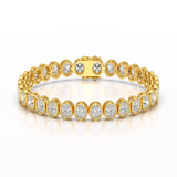 16 CT Lab Diamond Oval Cut Tennis Bracelet