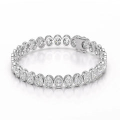 16 CT Lab Diamond Oval Cut Tennis Bracelet Jama Jewels