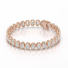 16 CT Lab Diamond Oval Cut Tennis Bracelet Jama Jewels