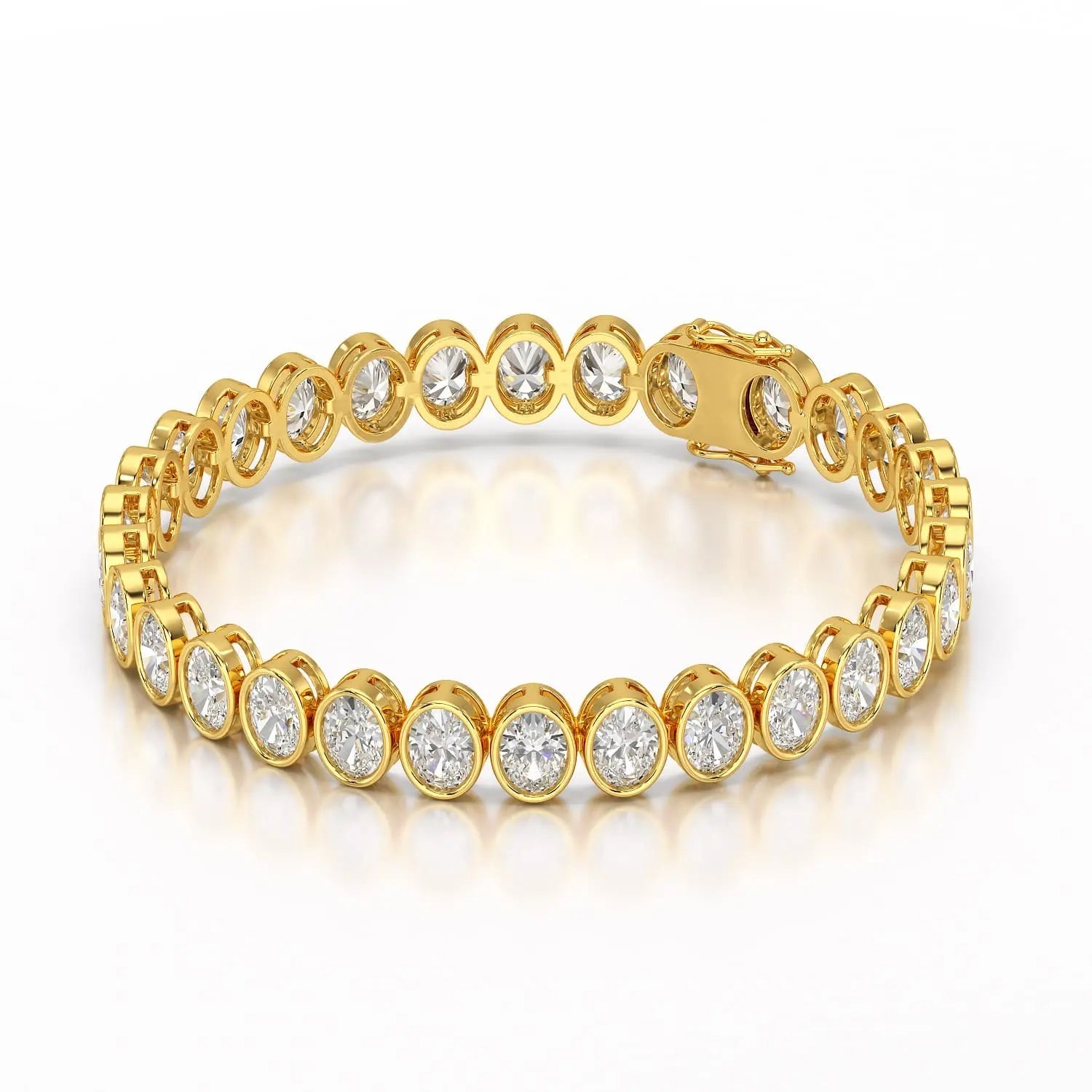16 CT Lab Diamond Oval Cut Tennis Bracelet Jama Jewels