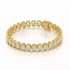 16 CT Lab Diamond Oval Cut Tennis Bracelet Jama Jewels