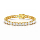 17.35 CT 18KT Gold Diamond Tennis Bracelet
