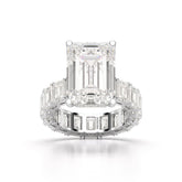 18.42 CT Emerald Cut Lab Diamond Solitaire Ring