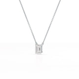 1 CT Emerald Cut Lab Grown Diamond Solitaire Pendant