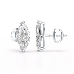 1 CT Marquise Stud Lab Diamond Earrings