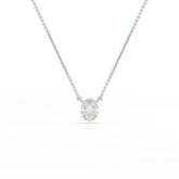 1 CT Oval Lab Grown Diamond Solitaire Pendant