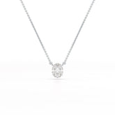 1 CT Oval Lab Grown Diamond Solitaire Pendant