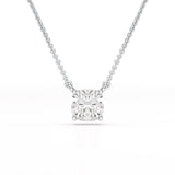 1 CT Cushion Solitaire Lab Grown Diamond Pendant