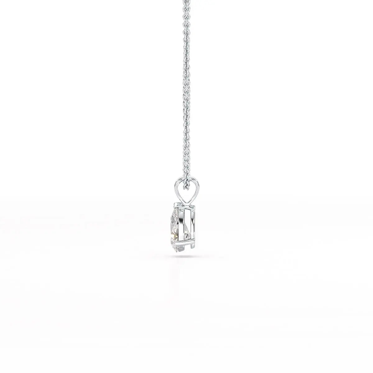 1 Carat Pear Shape Lab Diamond Pendant
