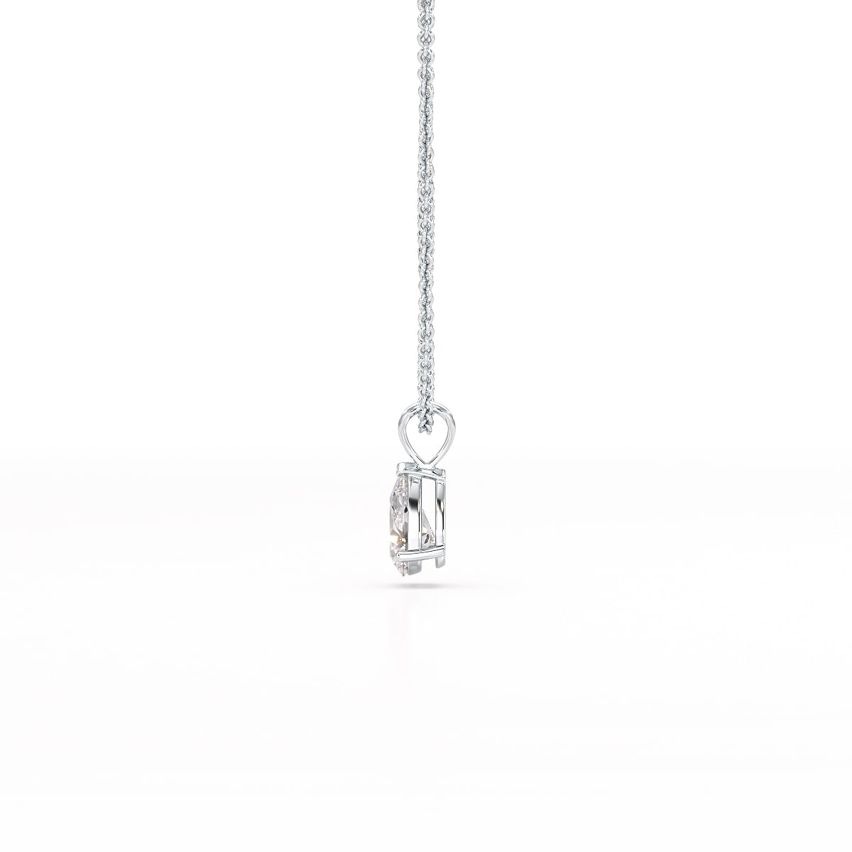 1 Carat Pear Shape Lab Diamond Pendant