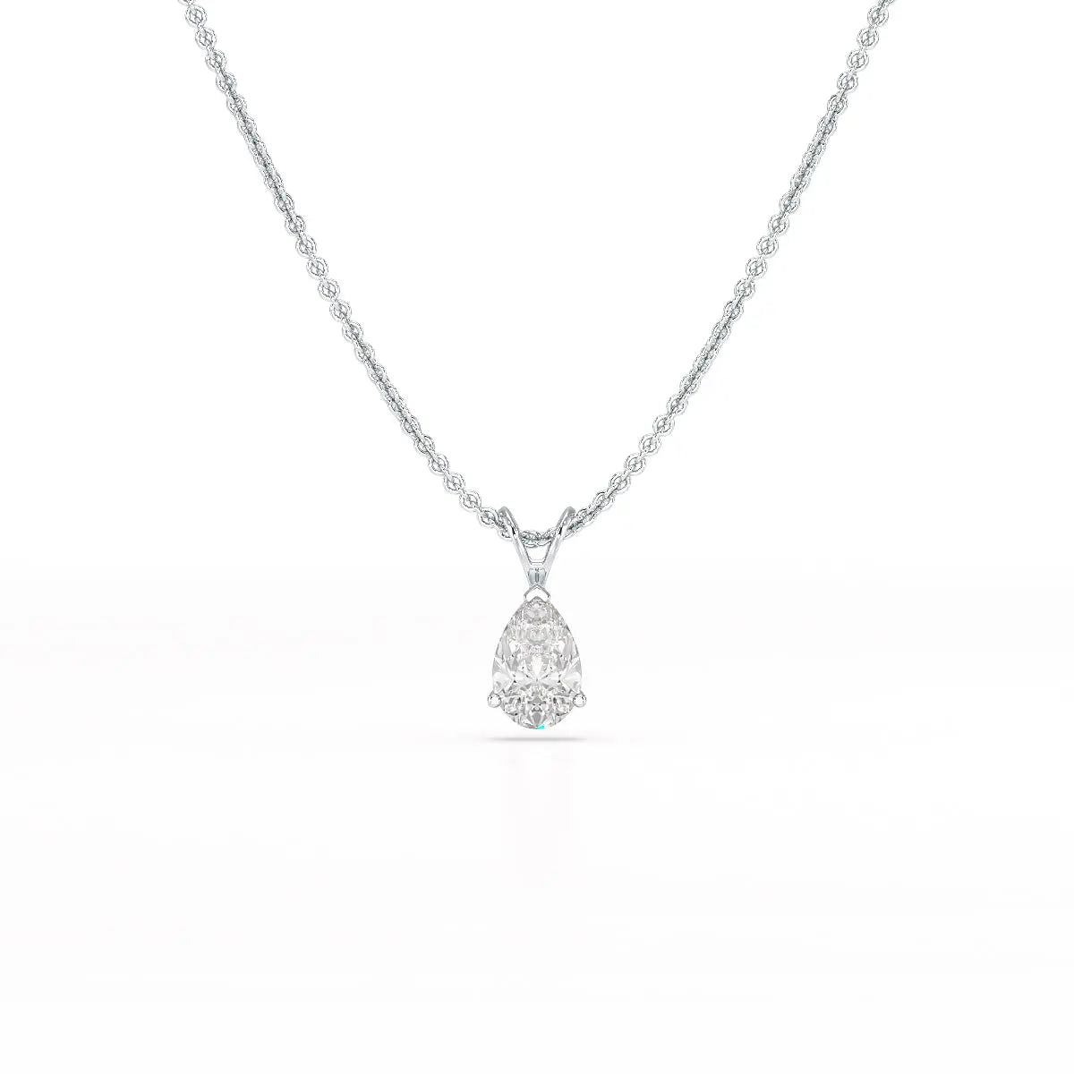 1 Carat Pear Shape Lab Diamond Pendant