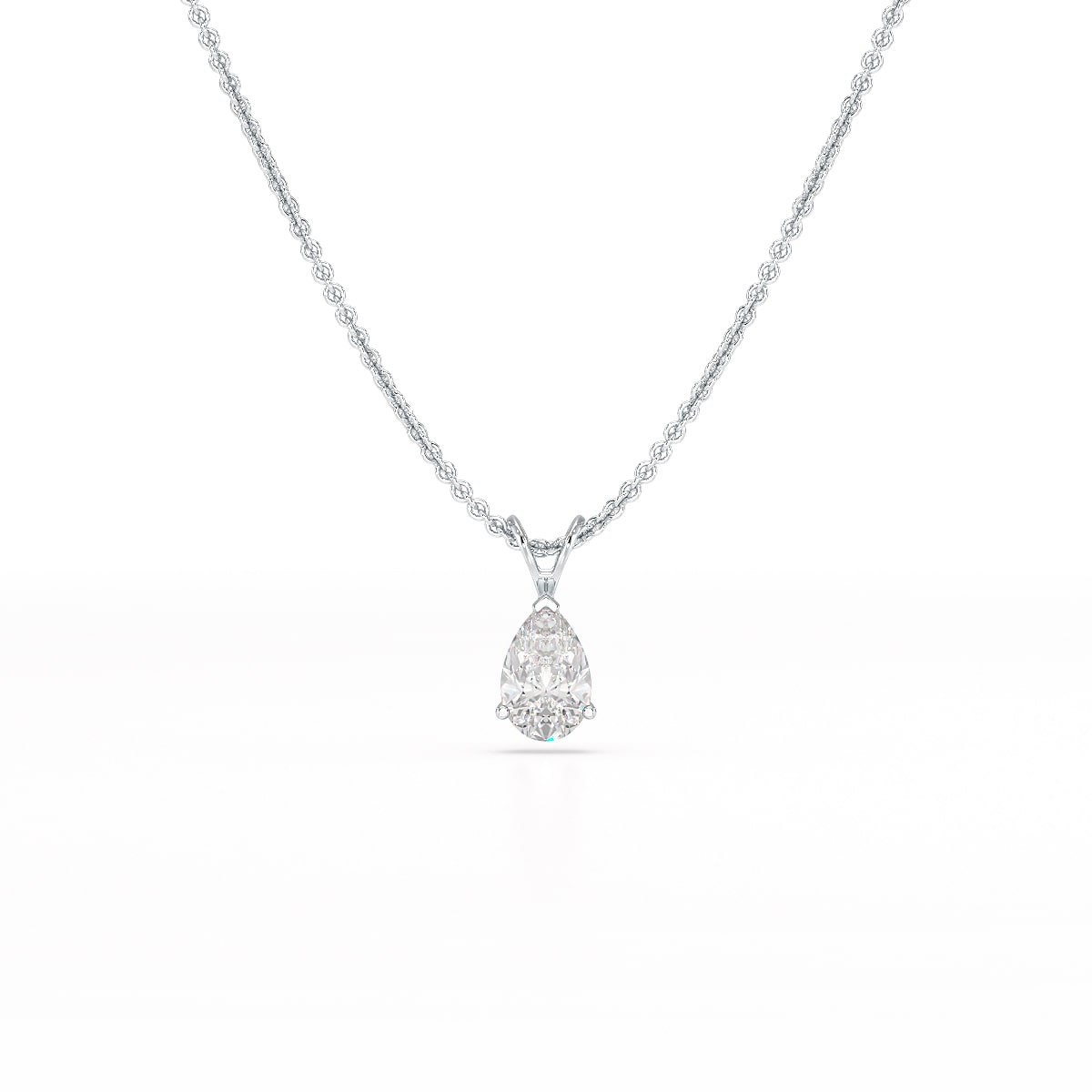 1 Carat Pear Shape Lab Diamond Pendant