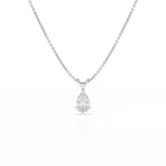 1 Carat Pear Shape Lab Diamond Pendant