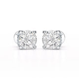 1 Carat Studs Lab Diamond Round Earrings
