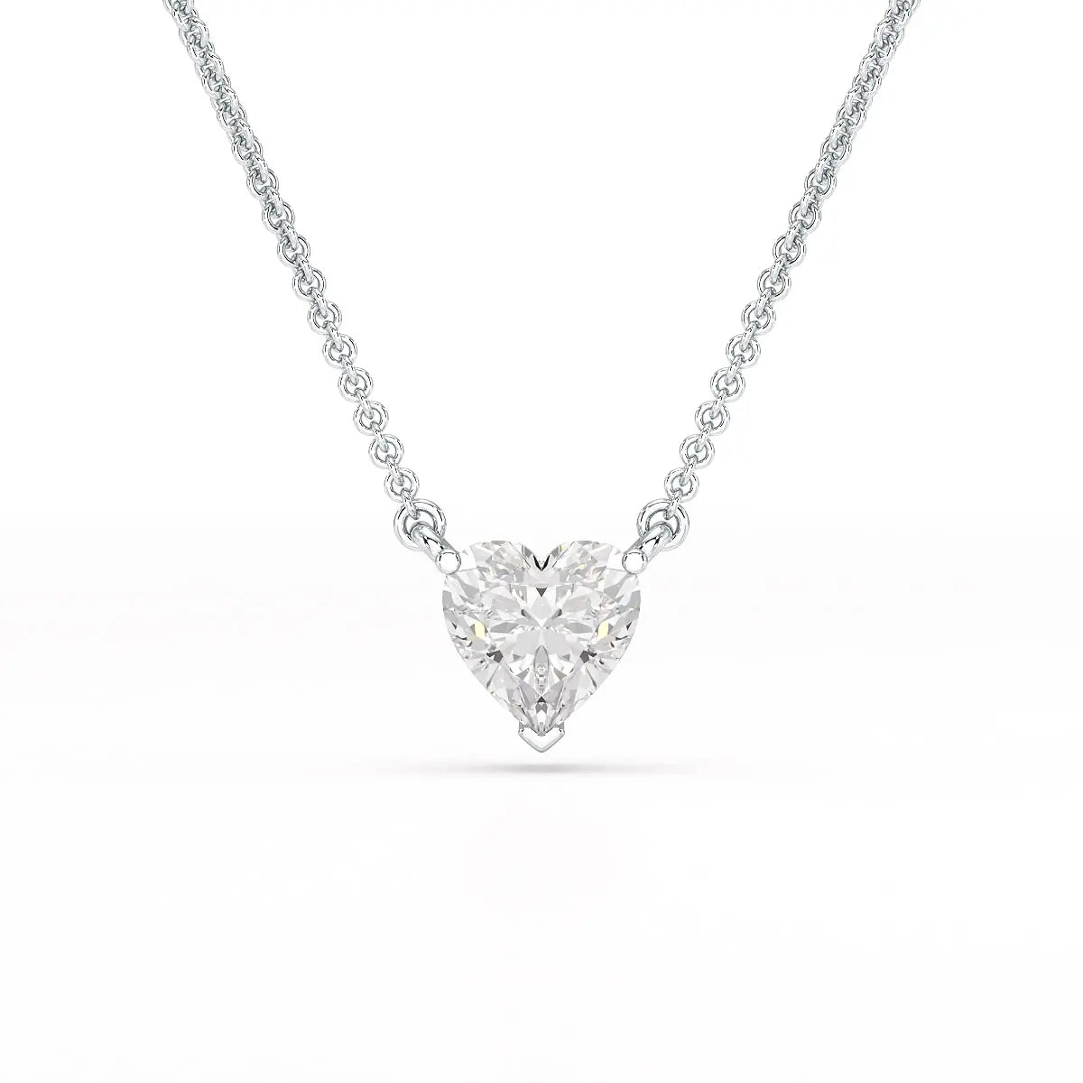 1 Ct Lab Grown Diamond Heart Pendant