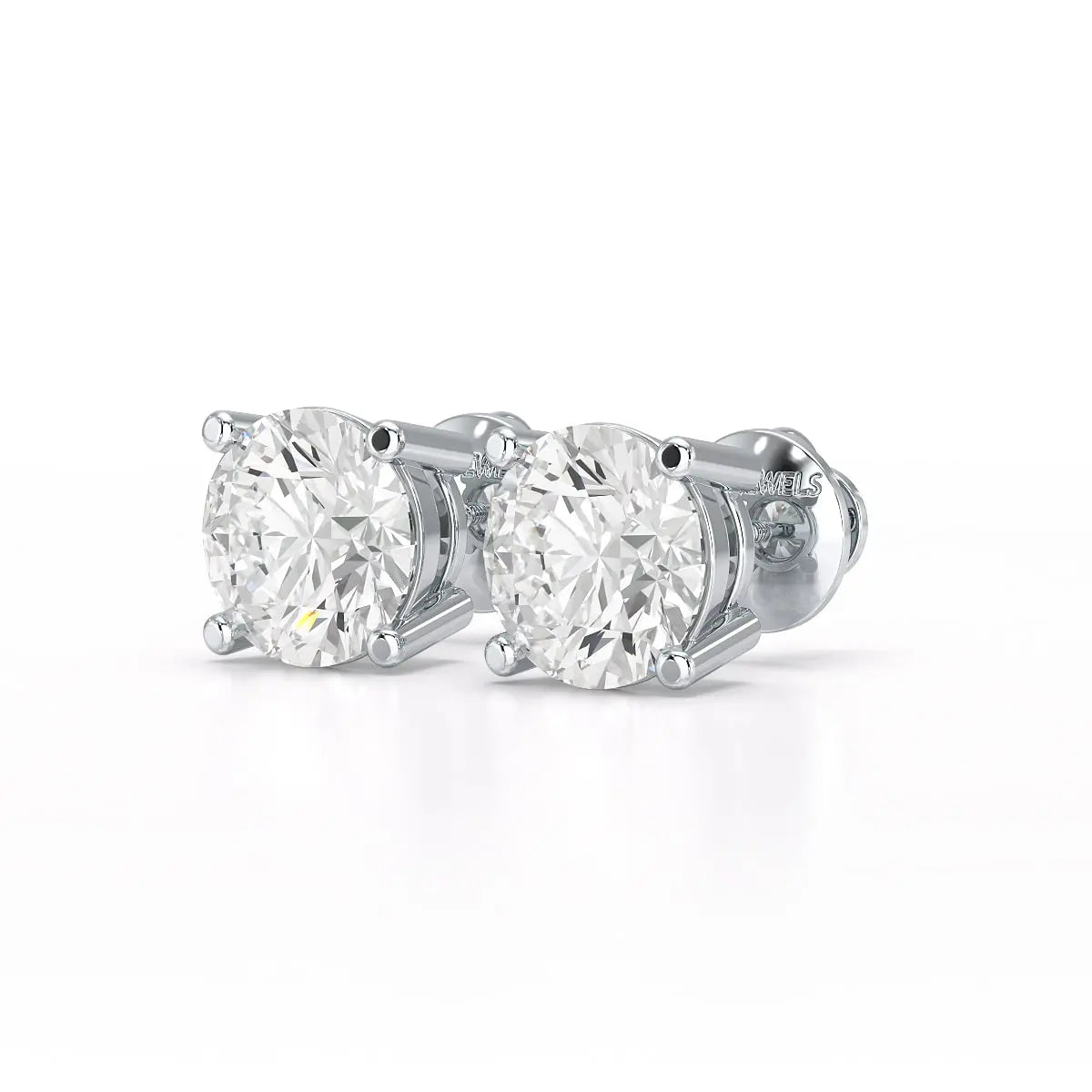 1 Carat Studs Lab Diamond Round Earrings