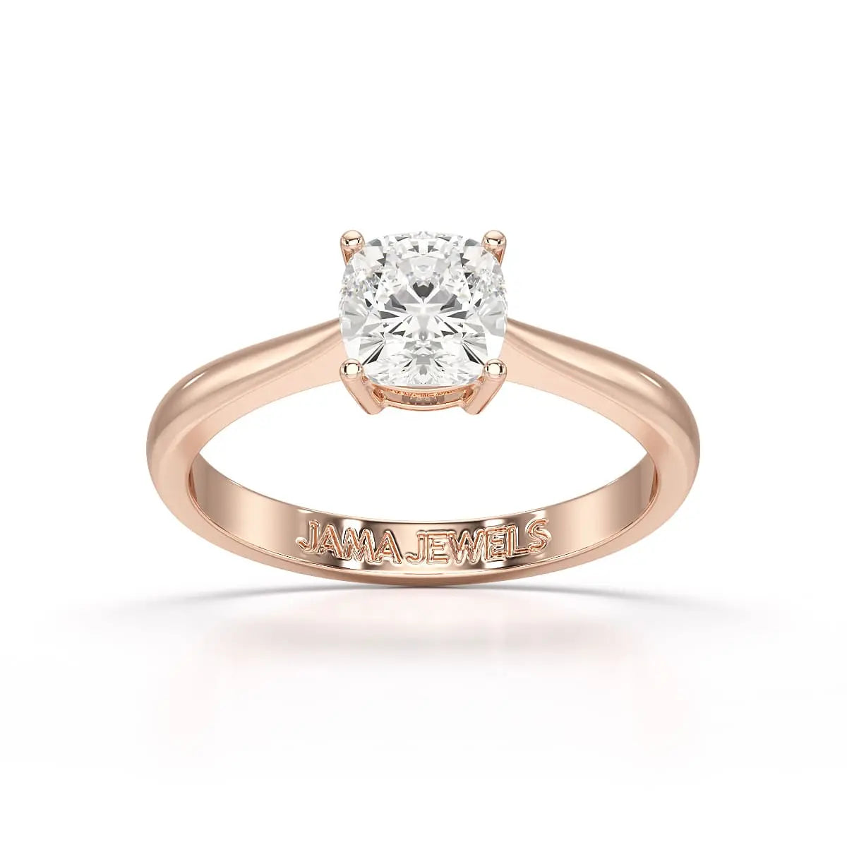 1 CT Cushion Cut Lab Diamond Solitaire Ring Jama Jewels