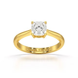 1 CT Cushion Cut Lab Diamond Solitaire Ring