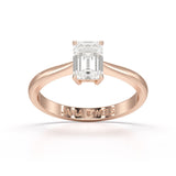1 CT Emerald Cut Solitaire Lab Diamond Ring
