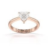 1 CT Heart Shaped Solitaire Lab Diamond Ring