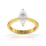 1 CT Marquise Cut Lab Diamond Solitaire Engagement Ring