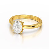 1 CT Oval Cut Solitaire Lab Diamond Engagement Ring