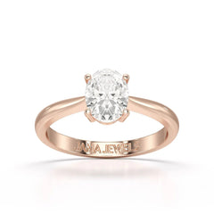 1 CT Oval Cut Solitaire Lab Diamond Ring Jama Jewels
