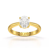 1 CT Oval Cut Solitaire Lab Diamond Engagement Ring