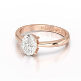 1 CT Oval Cut Solitaire Lab Diamond Engagement Ring