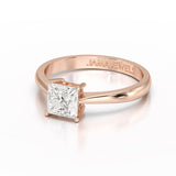 1 CT Princess Cut Solitaire Lab Diamond Engagement Ring
