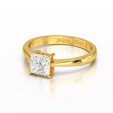 1 CT Princess Cut Solitaire Lab Diamond Engagement Ring