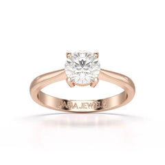1 CT Round Cut Solitaire Lab Diamond Ring Jama Jewels