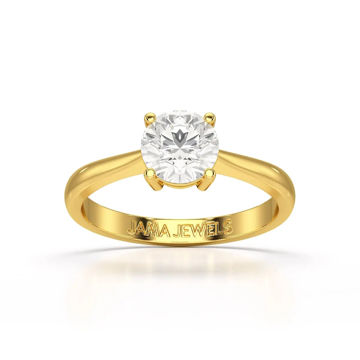 1 CT Round Cut Solitaire Lab Diamond Ring Jama Jewels