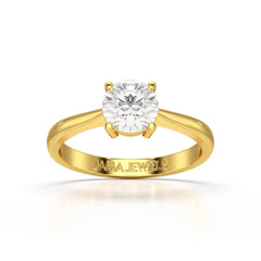 1 CT Round Cut Solitaire Lab Diamond Ring Jama Jewels
