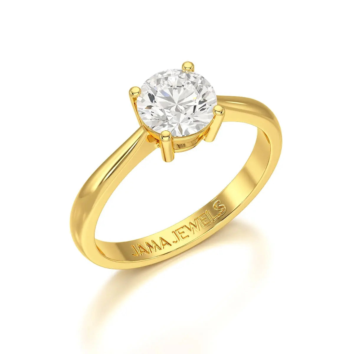 1 CT Round Cut Solitaire Lab Diamond Ring Jama Jewels