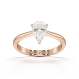 1 CT Solitaire Pear Shape Lab Diamond Ring