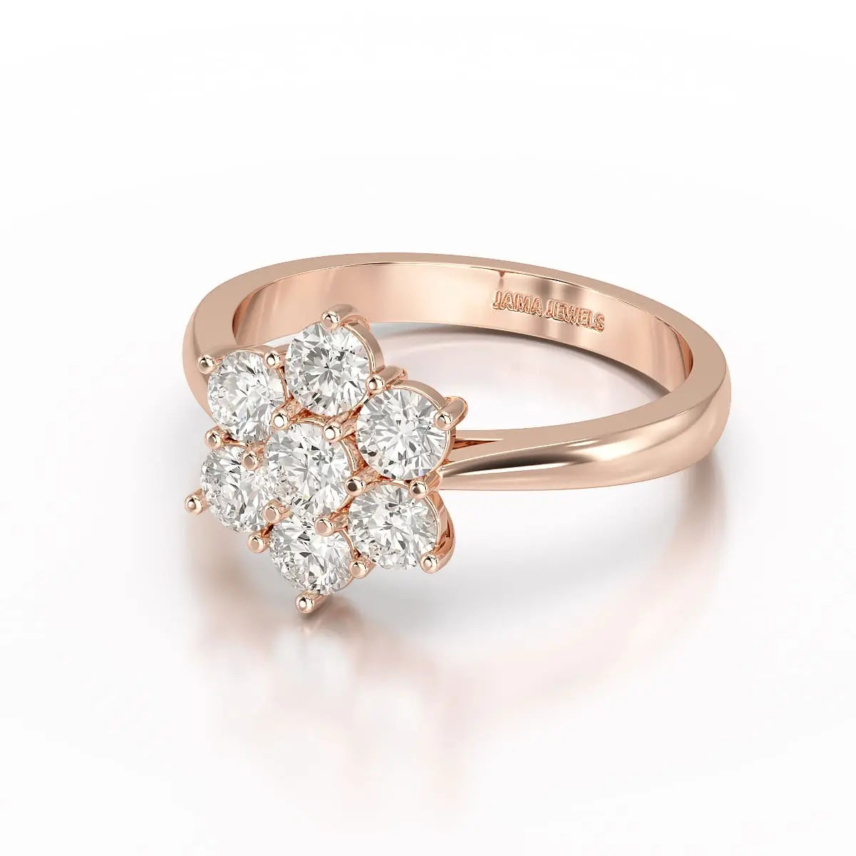 1 Carat Round Cut Lab Diamond Ring Jama Jewels
