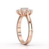 1 CT Round Cut Lab Diamond Ring