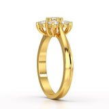 1 CT Round Cut Lab Diamond Ring