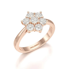 1 Carat Round Cut Lab Diamond Ring Jama Jewels